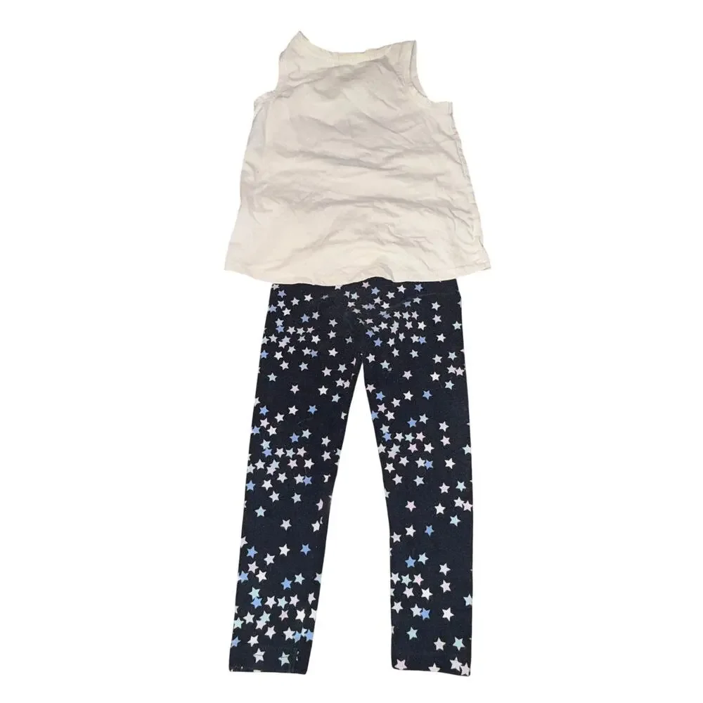 Fourth of July Outfit 2/3T Carters & Cat & Jack Tank Top Leggings American USA